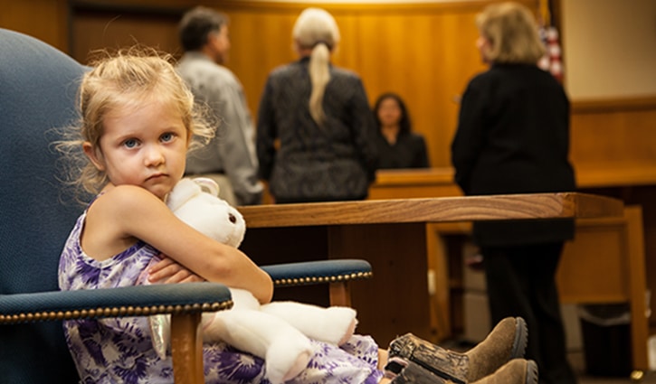 Child on sale custody court